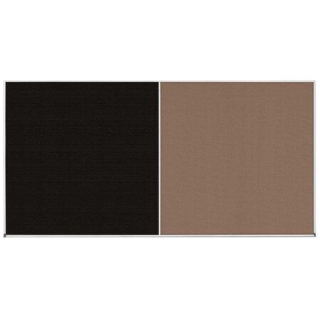United Visual Products Enclosed Corkboard, 1 Door, 48"x36", 4" Fra, UV3416-BRONZE-DBURGU UV3416-BRONZE-DBURGU